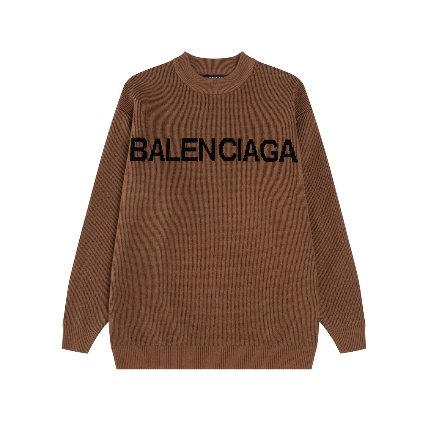 Balenciaga Embroidered Jacquard Sweater
