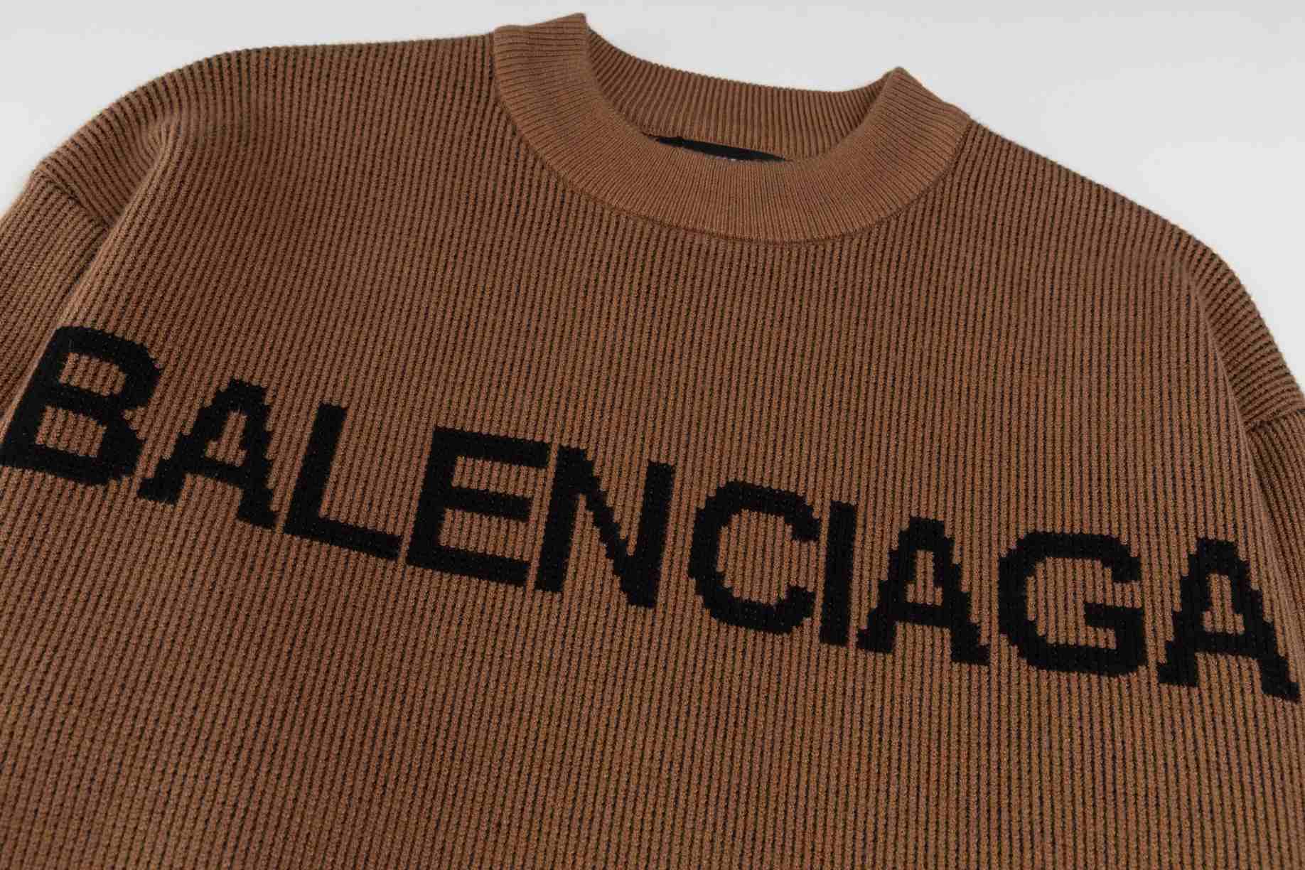 Balenciaga Embroidered Jacquard Sweater