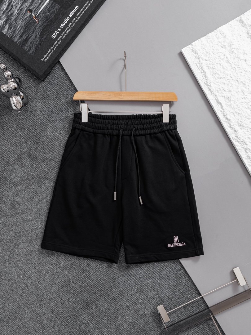 Balenciaga Embroidered Logo Casual Shorts