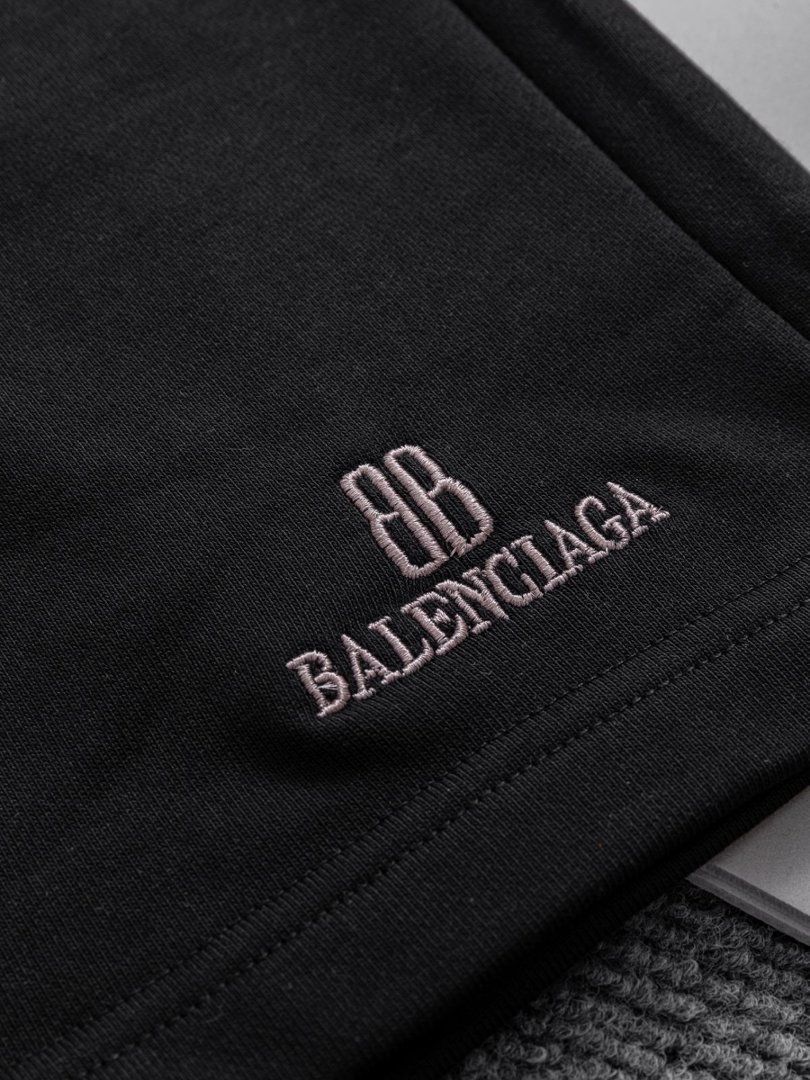 Balenciaga Embroidered Logo Casual Shorts