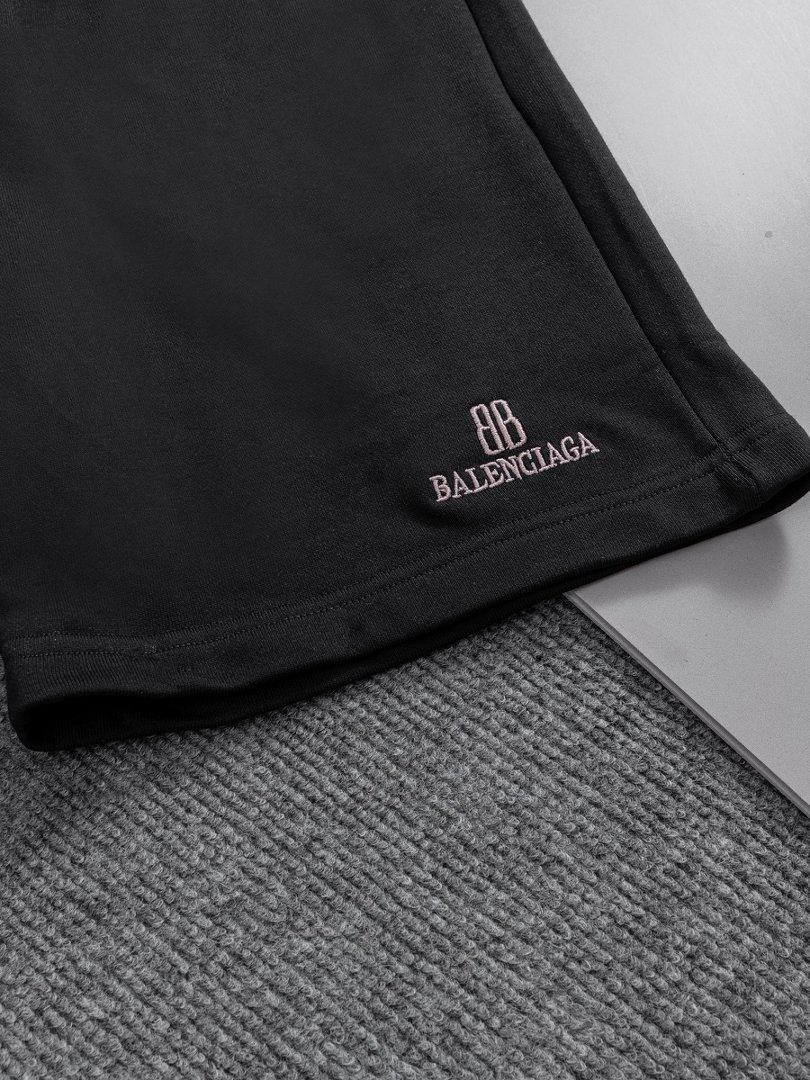 Balenciaga Embroidered Logo Casual Shorts