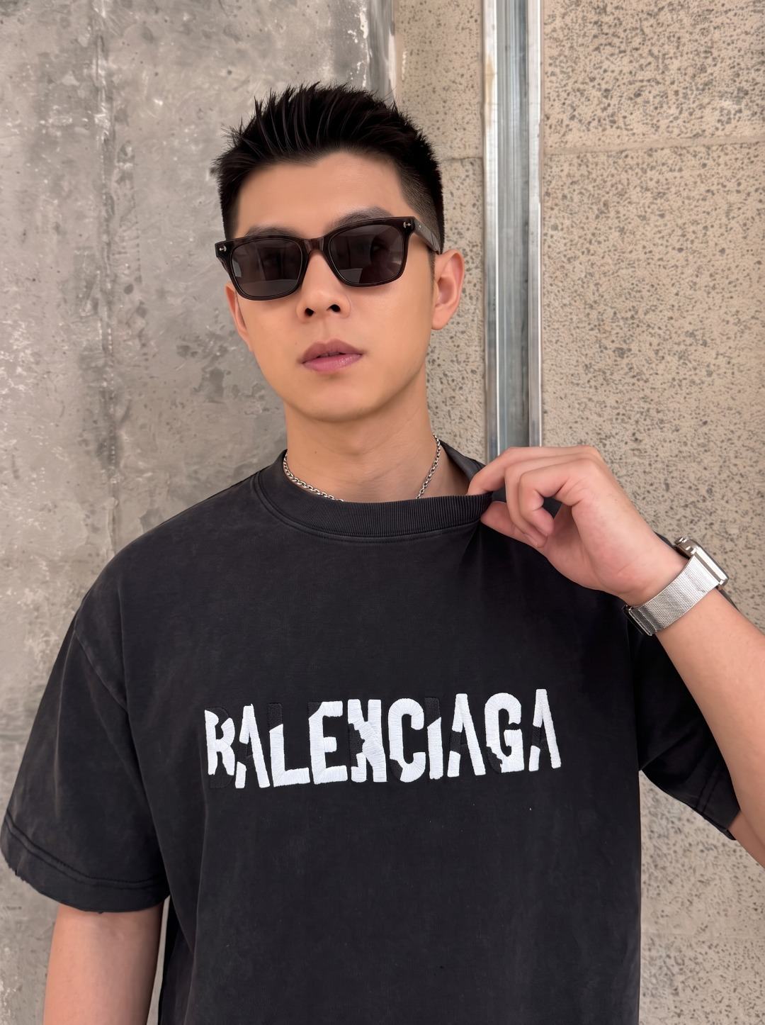 Balenciaga Embroidered T-Shirt