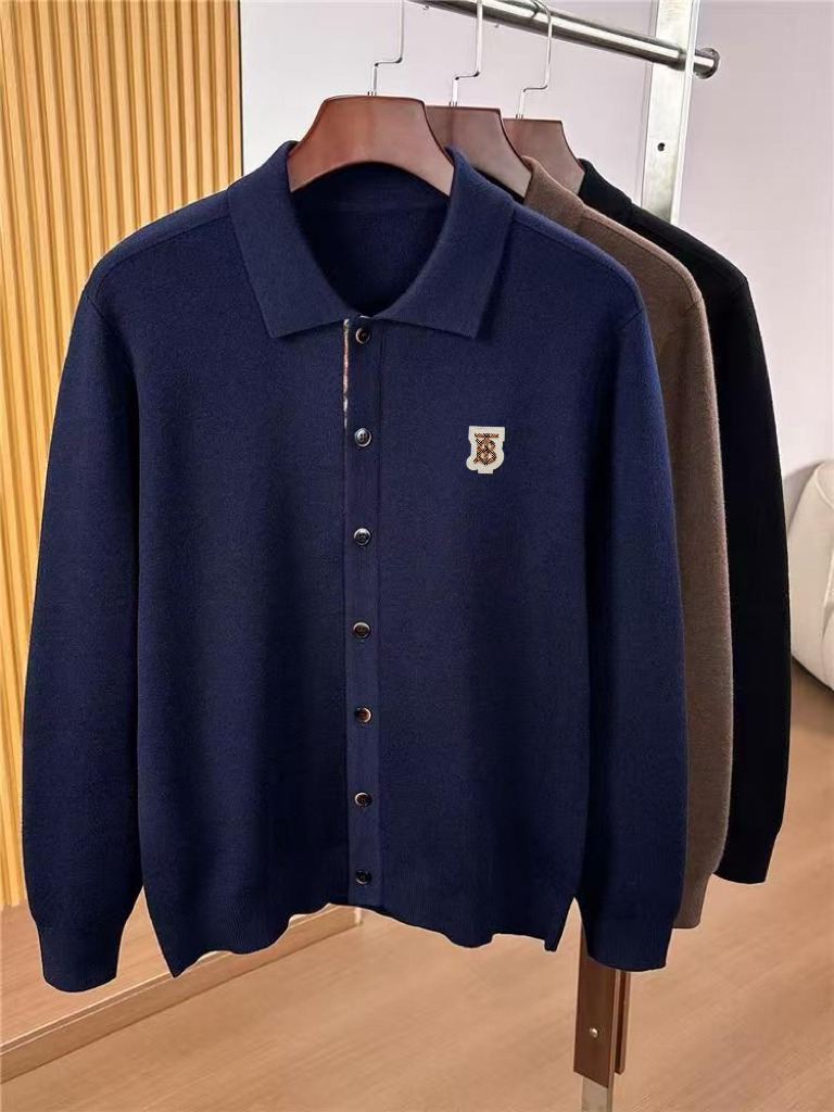 Burberry Knit Wool Shirt Jacket