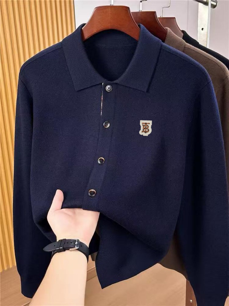 Burberry Knit Wool Shirt Jacket