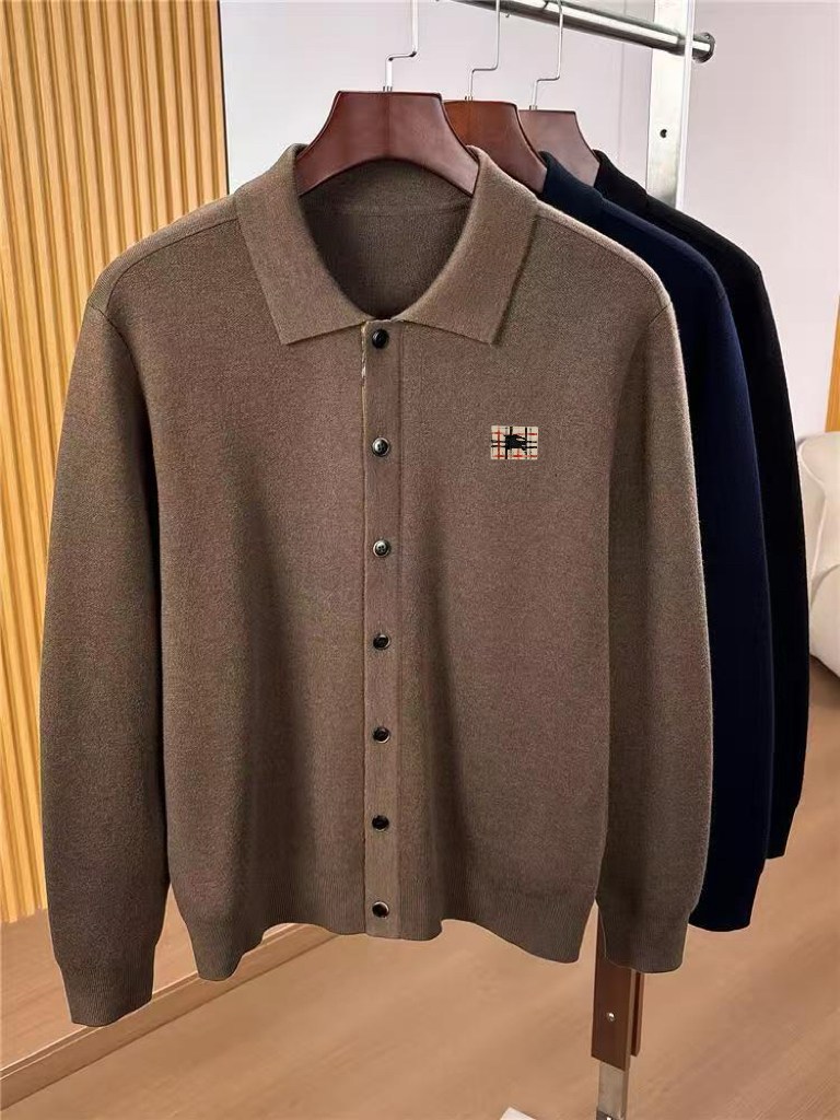 Burberry Knit Wool Shirt Jacket