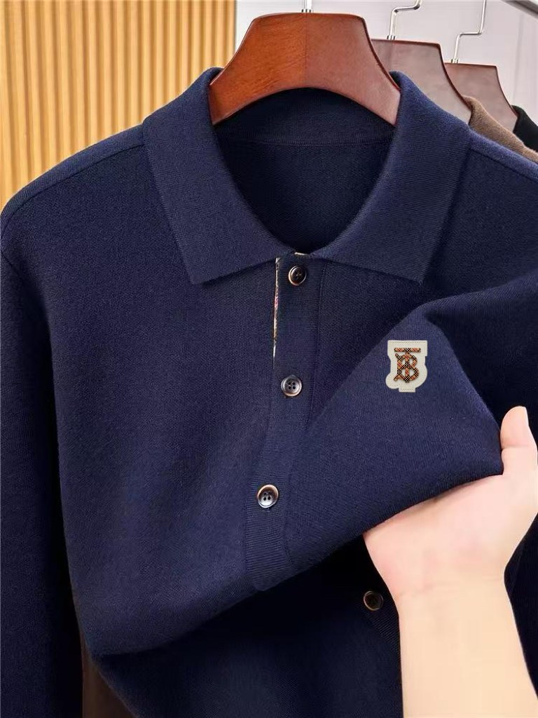 Burberry Knit Wool Shirt Jacket