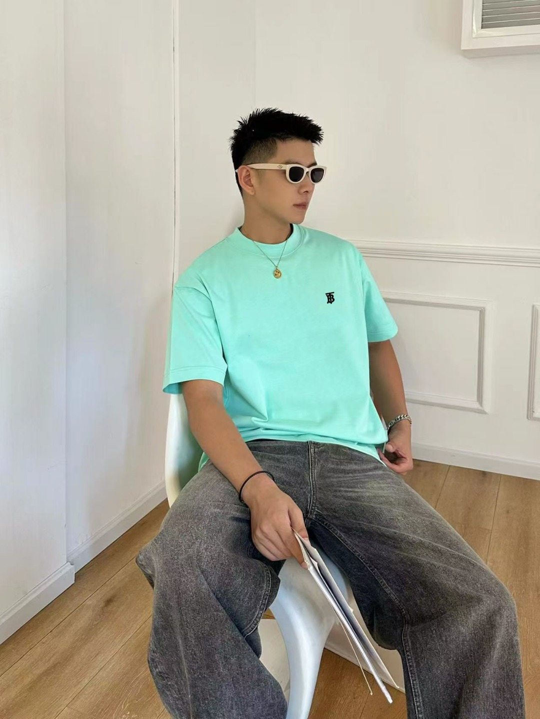 Burberry Embroidered T-Shirt