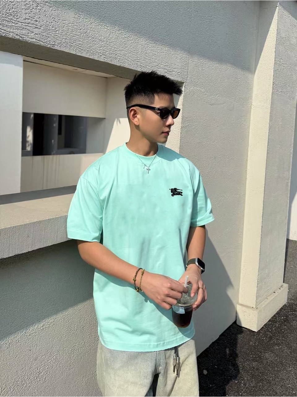 Burberry Embroidered T-Shirt