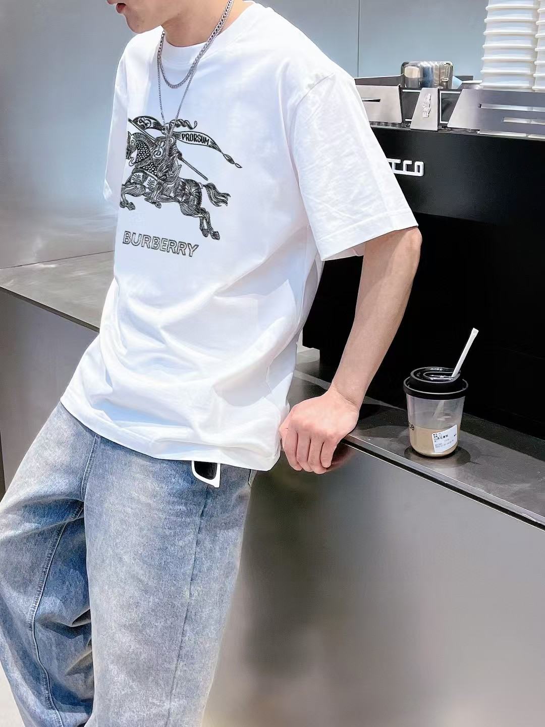Burberry Embroidered T-Shirt