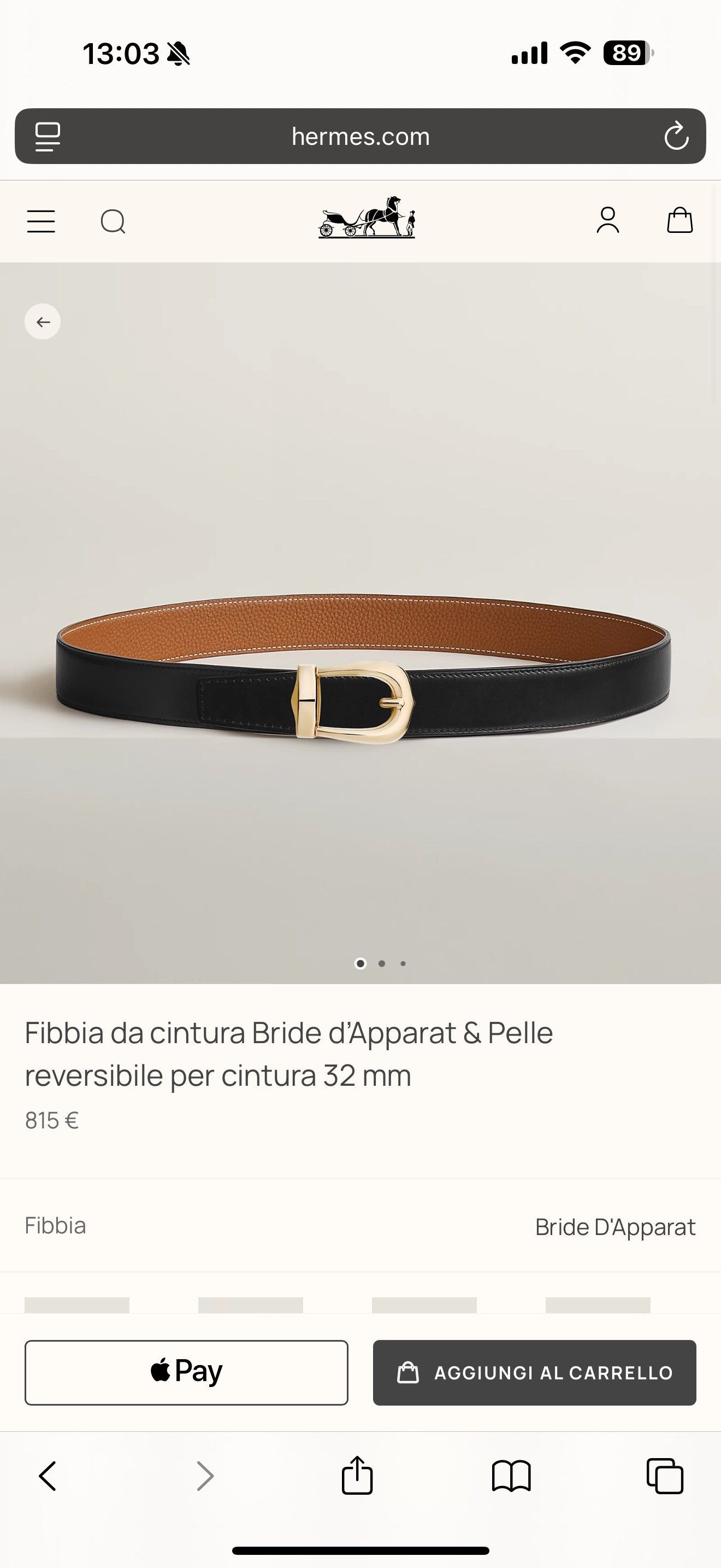 Hermes Belt – 32mm