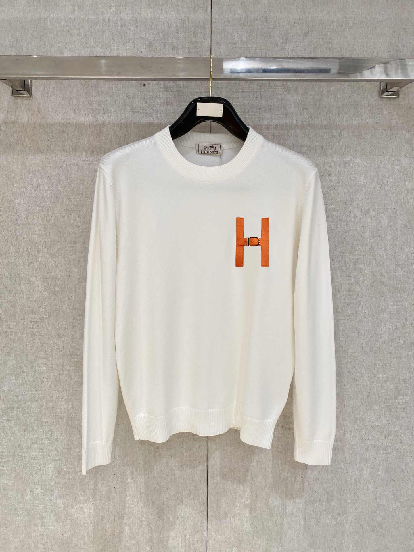 Hermes Embroidered Logo Sweater