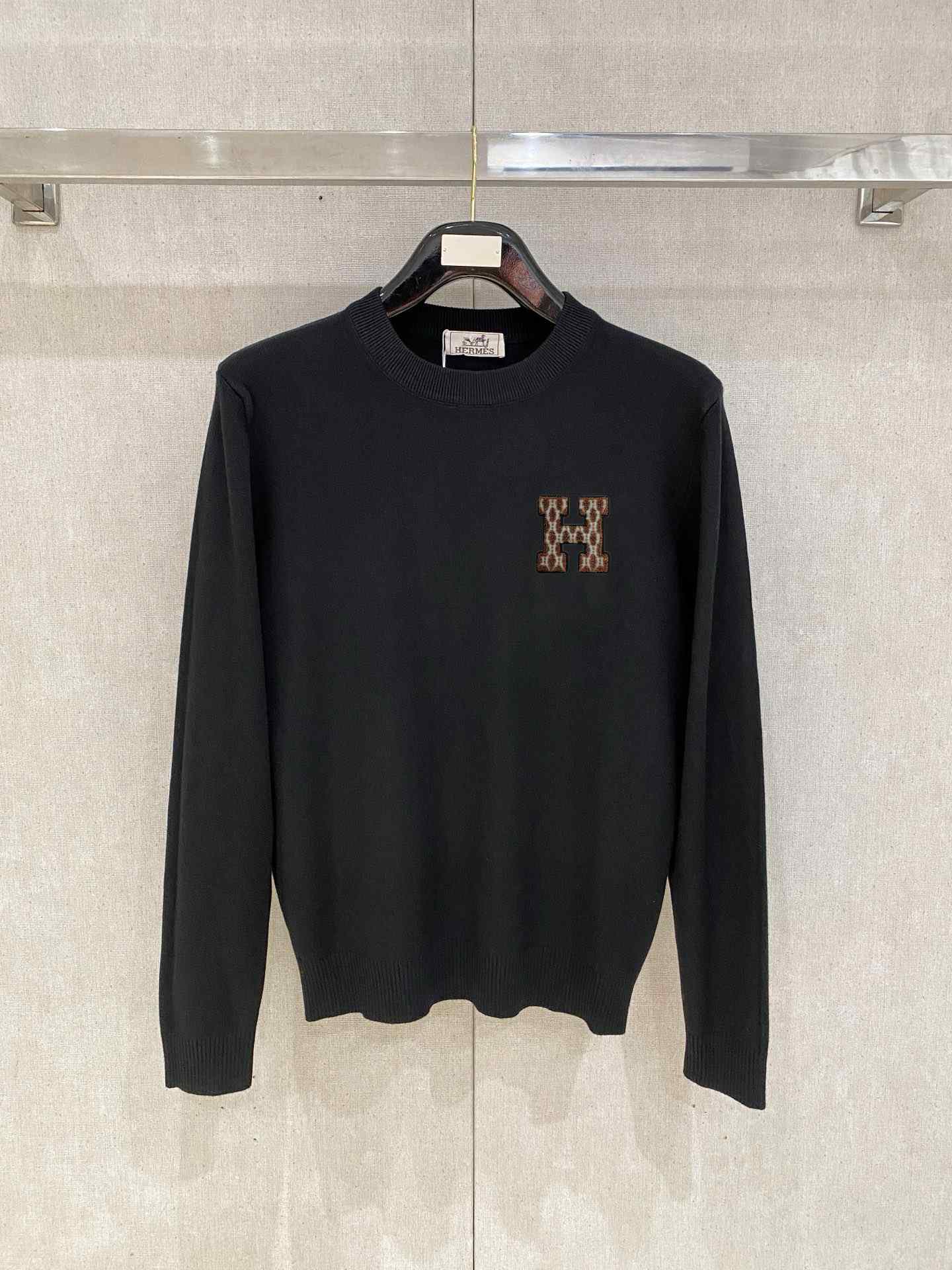 Hermes Embroidered Logo Sweater