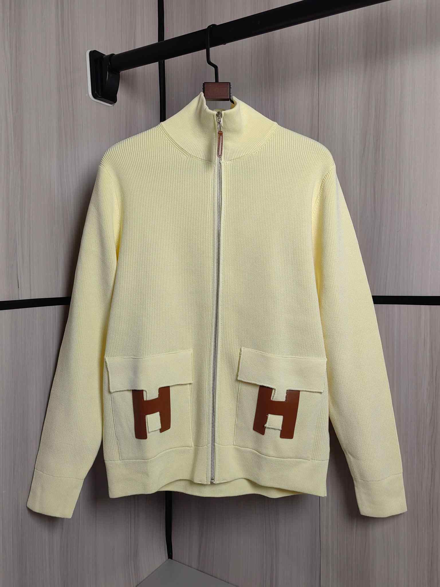 Hermes Knit Wool Coat