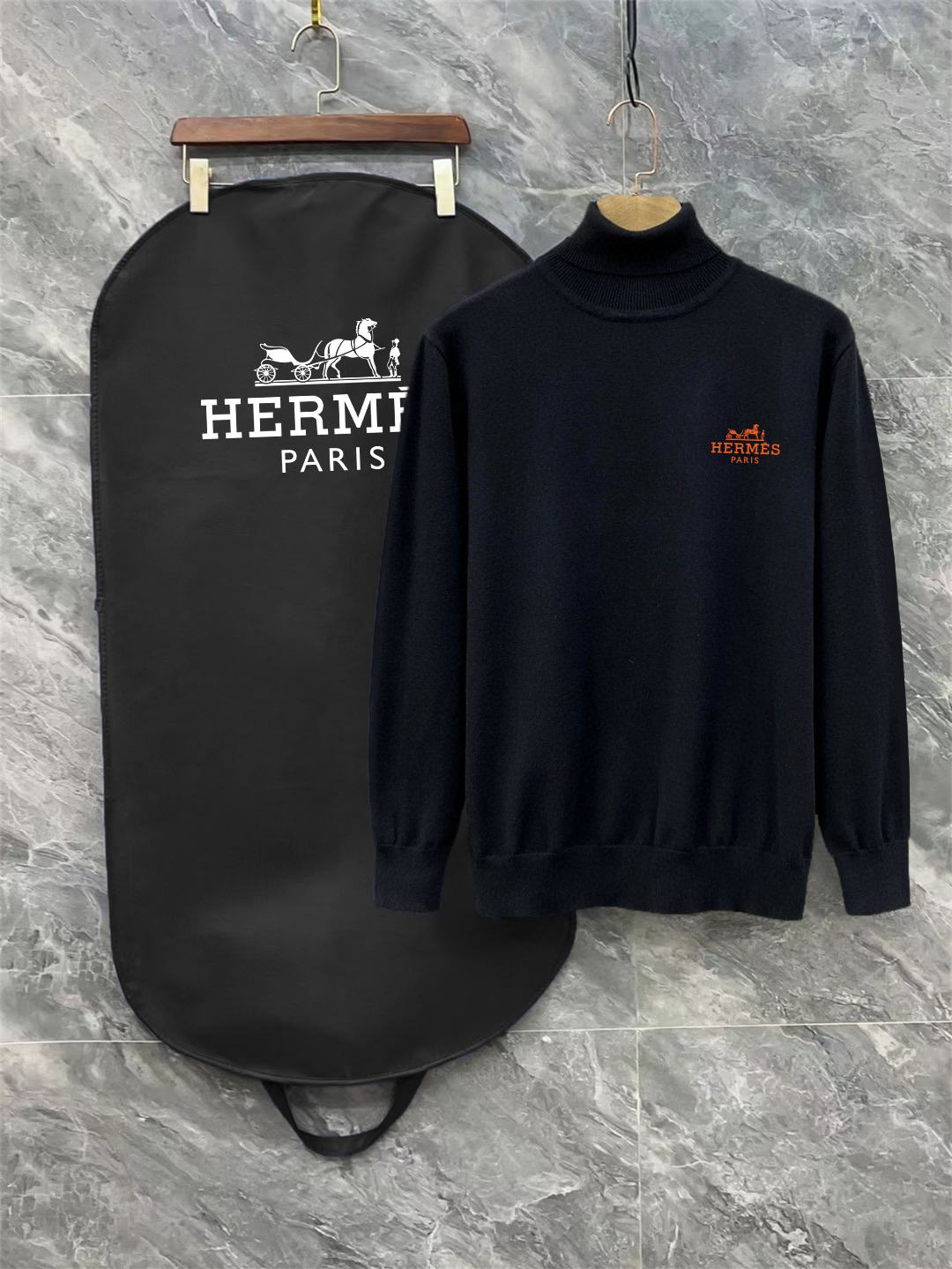 Hermes Logo Wool Sweater