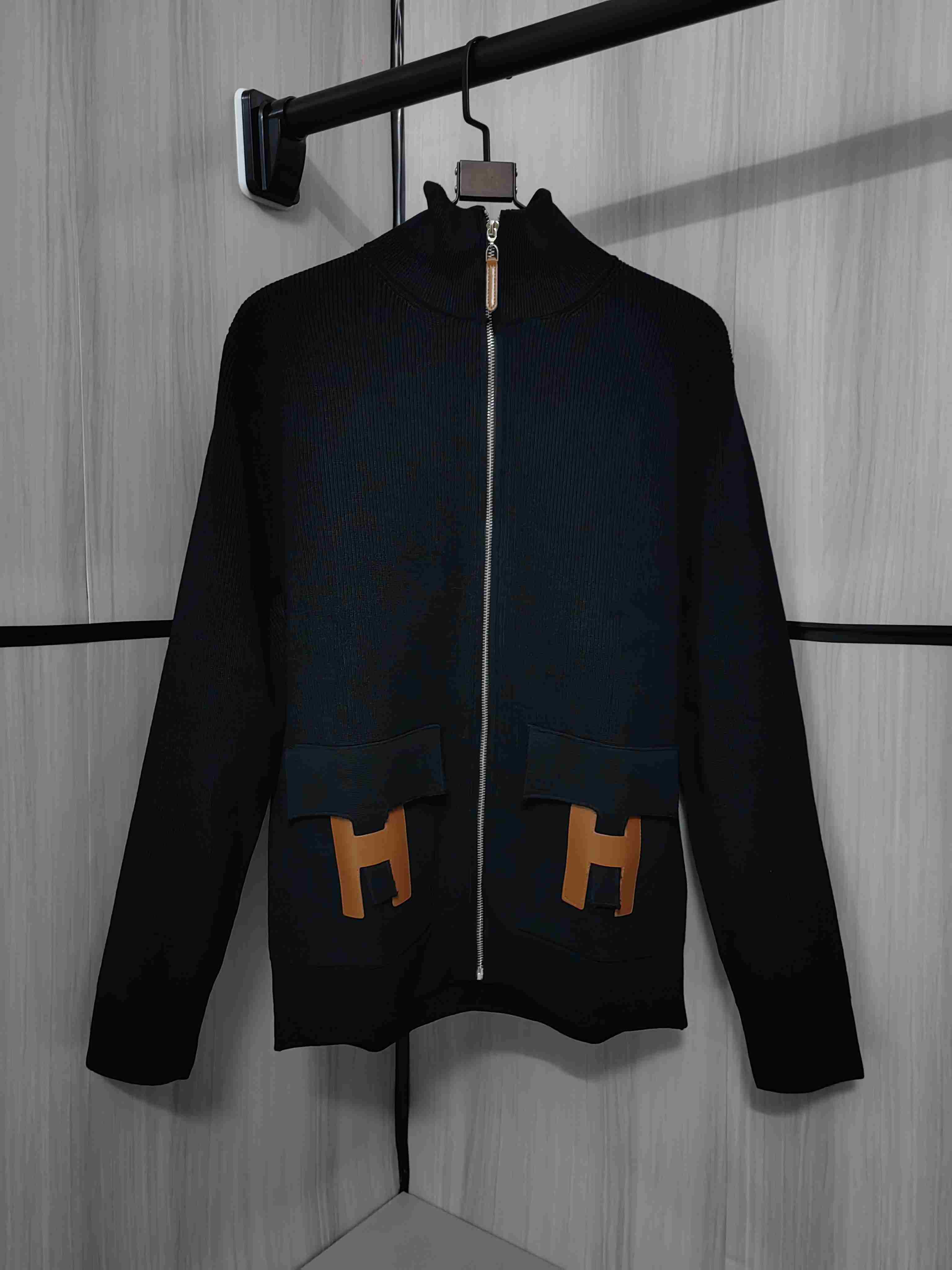 Hermes Knit Wool Coat