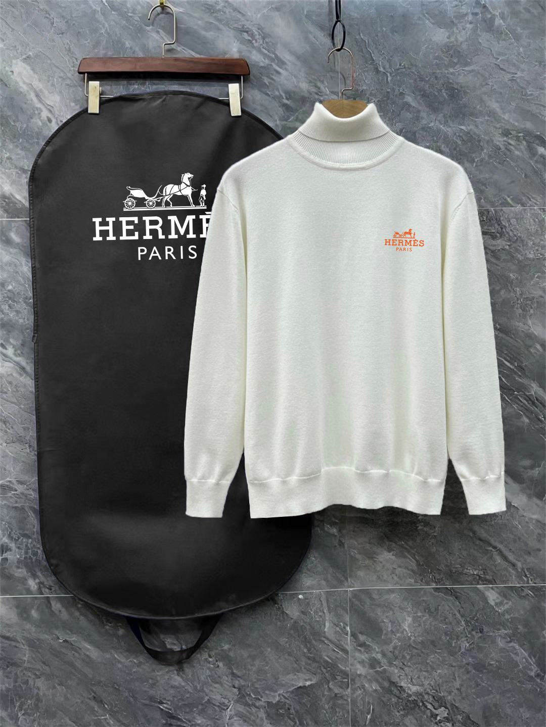 Hermes Logo Wool Sweater