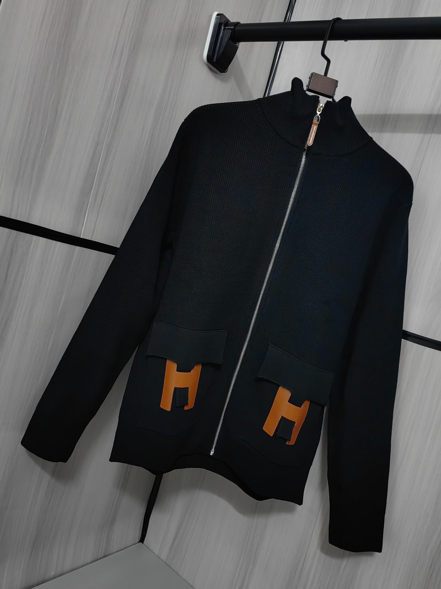 Hermes Knit Wool Coat