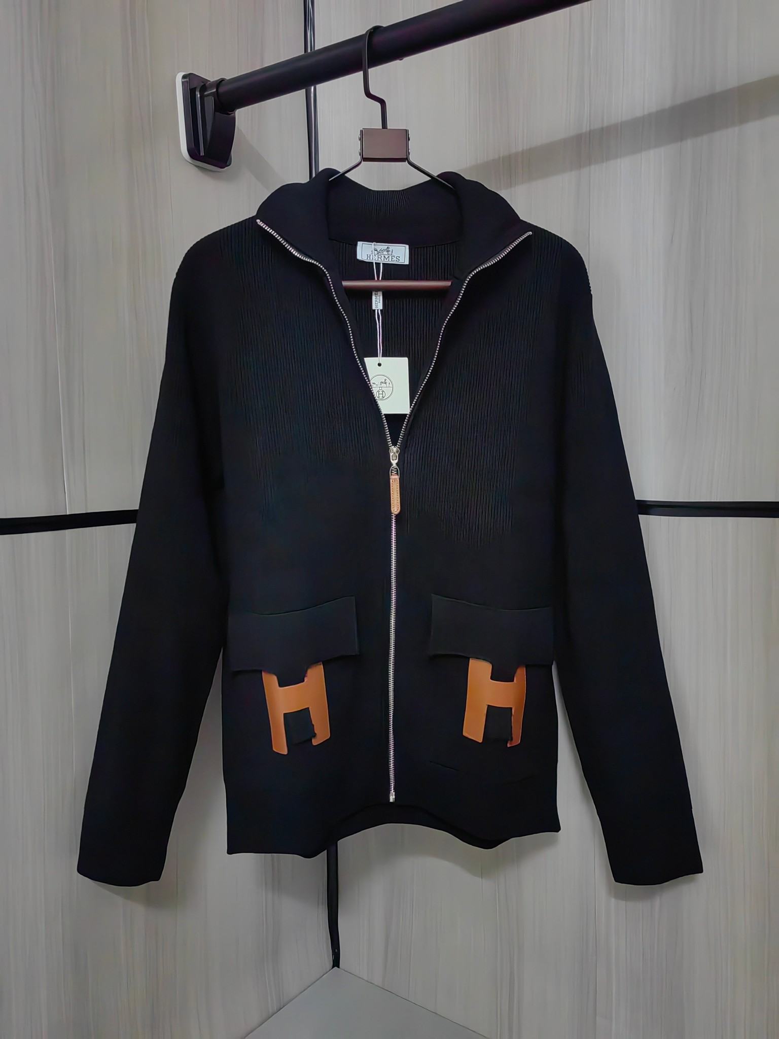 Hermes Knit Wool Coat