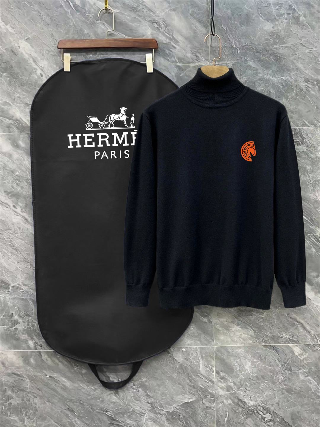 Hermes Logo Wool Sweater