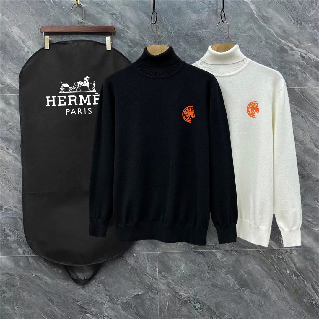 Hermes Logo Wool Sweater