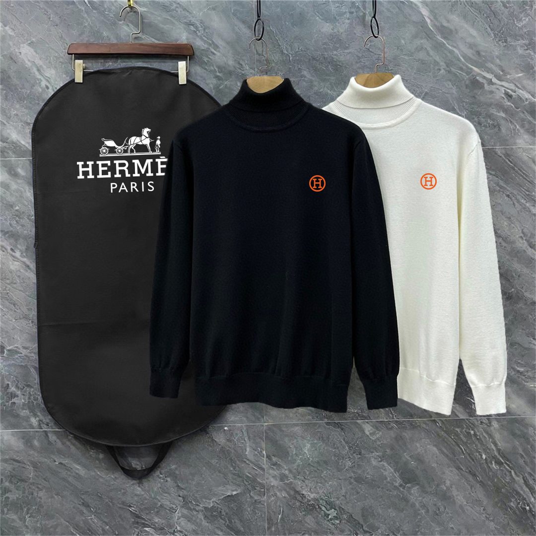 Hermes Logo Wool Sweater