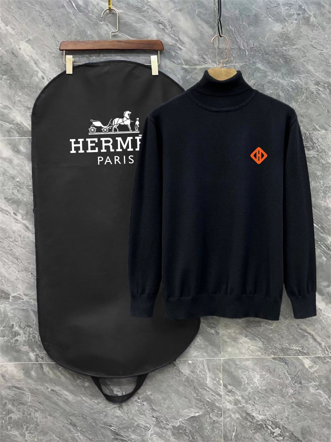 Hermes Logo Wool Sweater