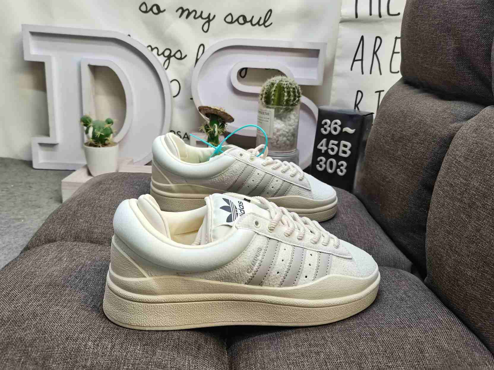 adidas Bad Bunny x Campus Light Cloud White Shoes - FZ5823