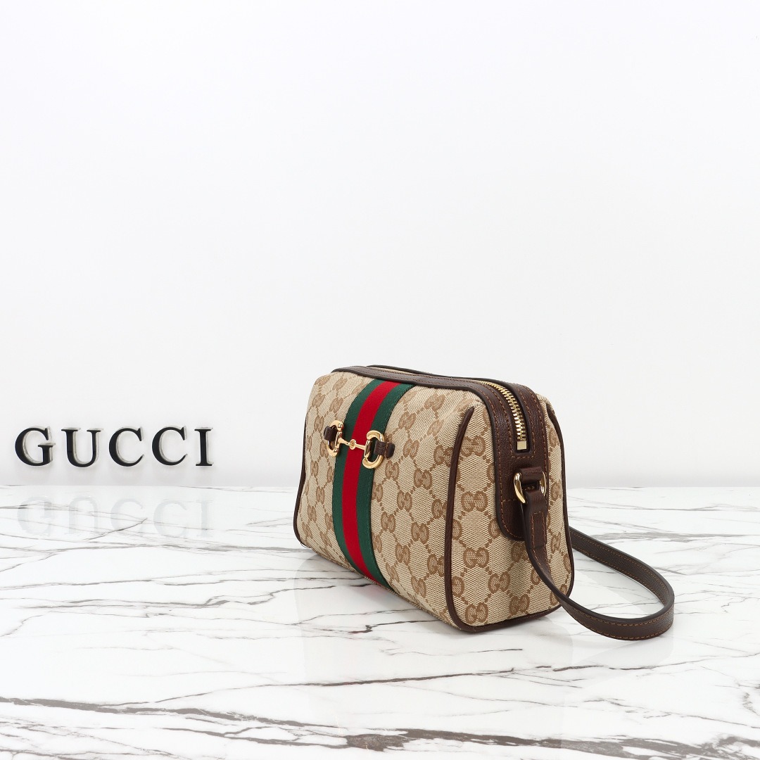 Gucci Horsebit Web small camera bag — A008PZ