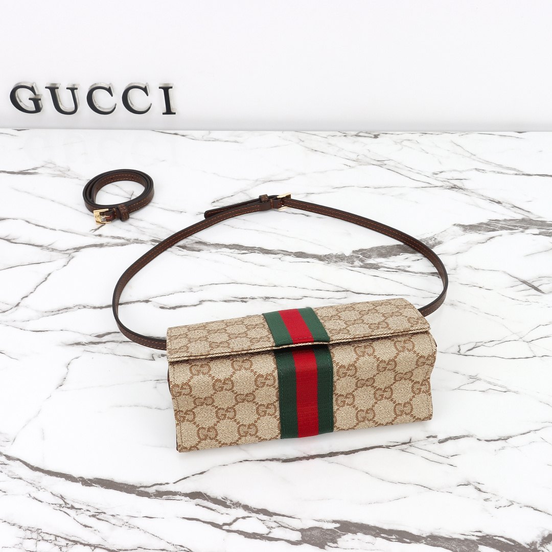 Gucci small pouch with strap and Web — A002KM