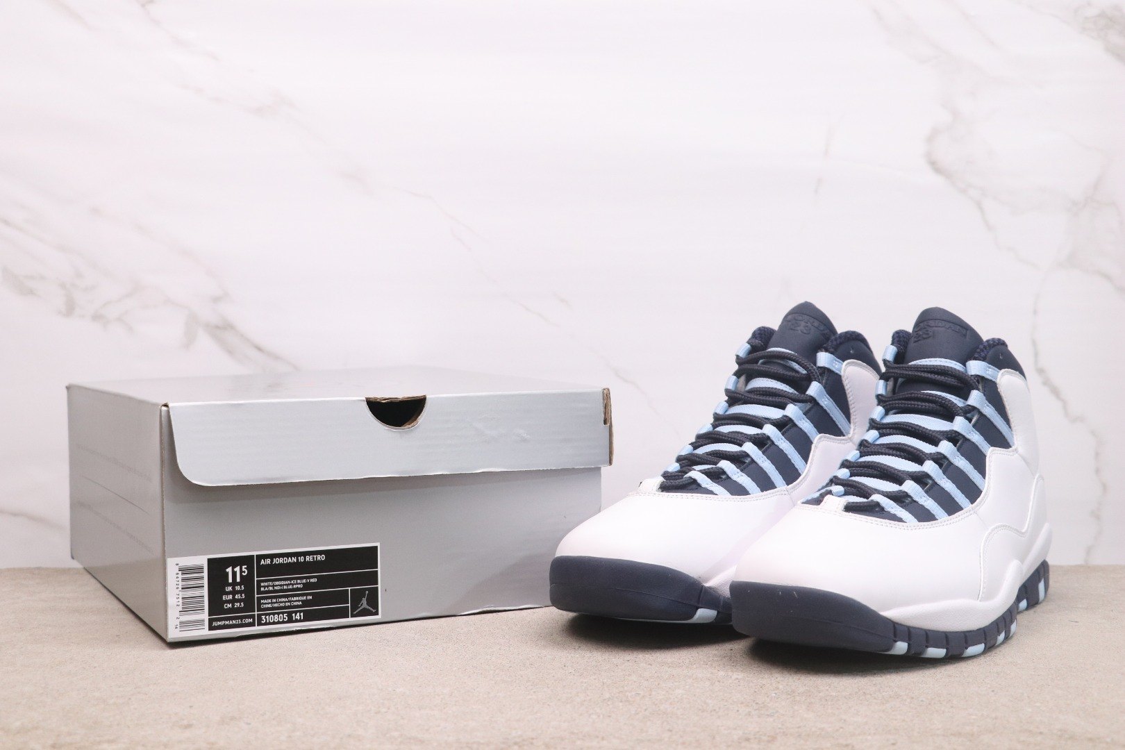 Air Jordan 10 Retro lce Blue 310805-141