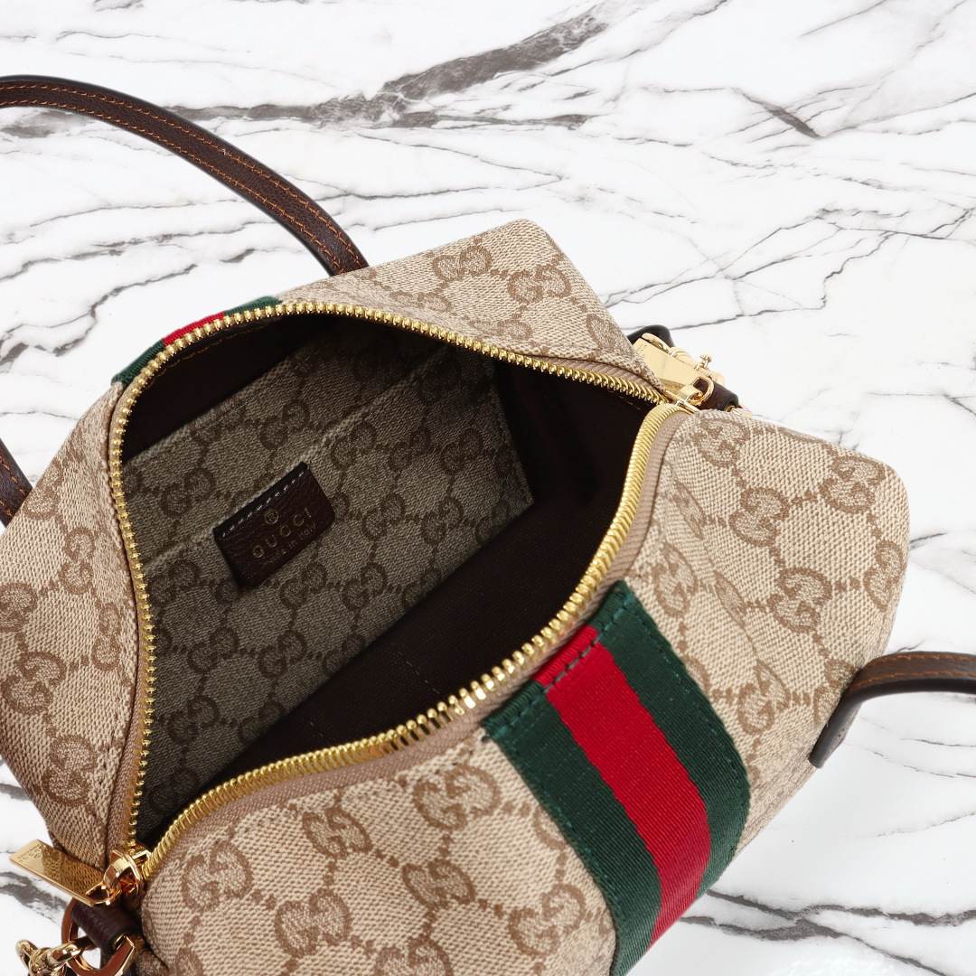 Gucci Mini Boston Bag with Web — 876057