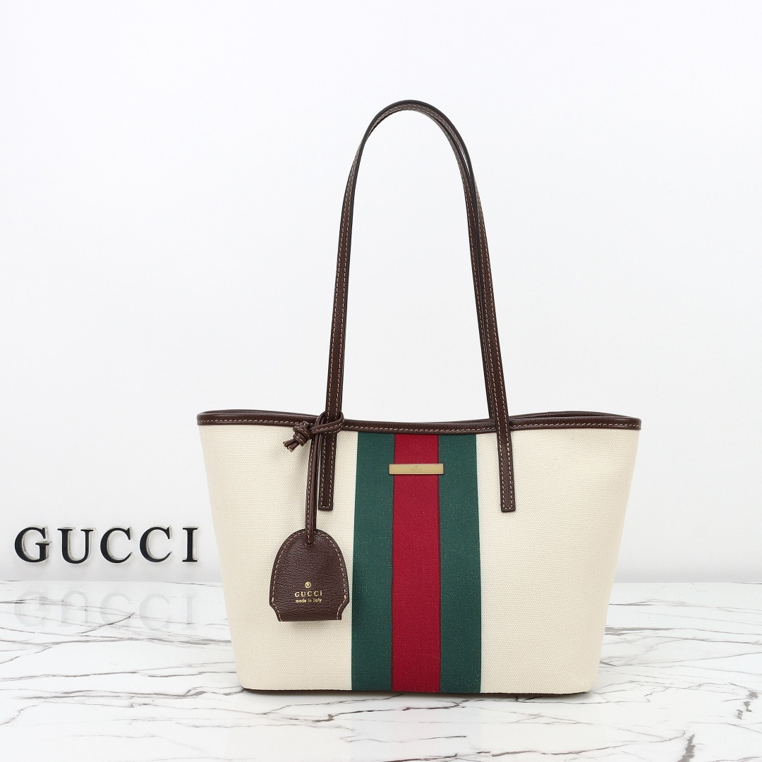 Gucci small Web-stripe tote bag — A0034E
