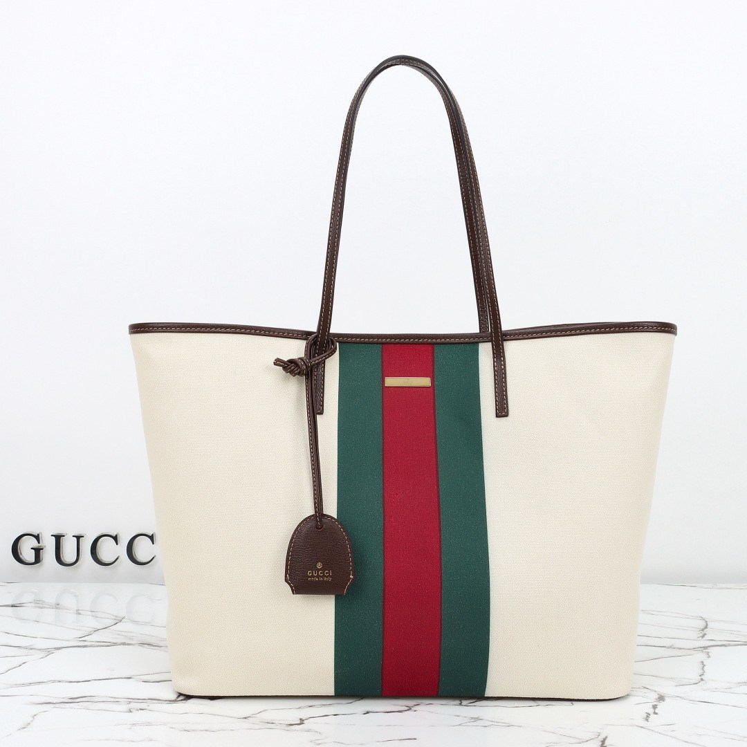 Gucci large Web-stripe tote bag — A0034D