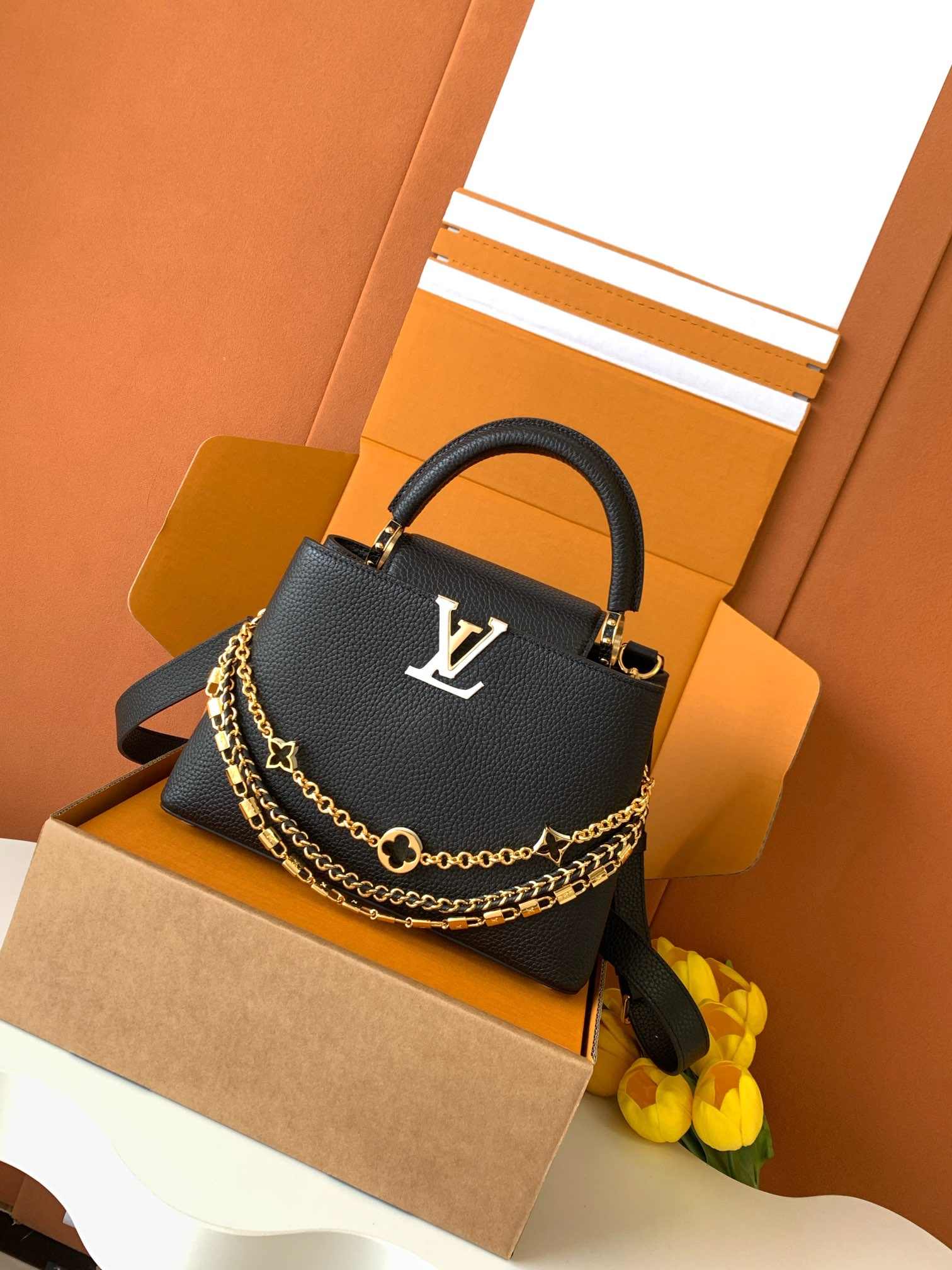 Louis Vuitton Capucines-Style Top-Handle Bag โ M12345