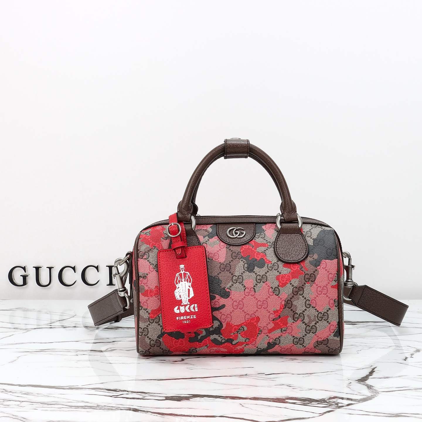 Gucci GG Camouflage Mini Boston Bag — 854860, Product 25292