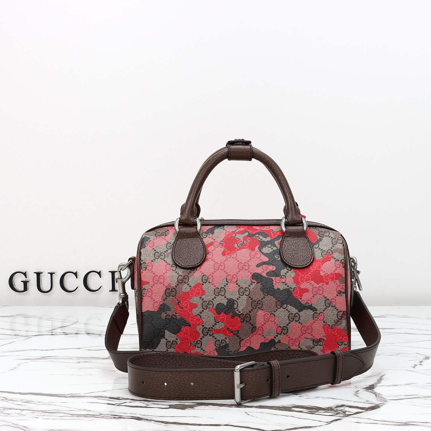 Gucci GG Camouflage Mini Boston Bag — 854860