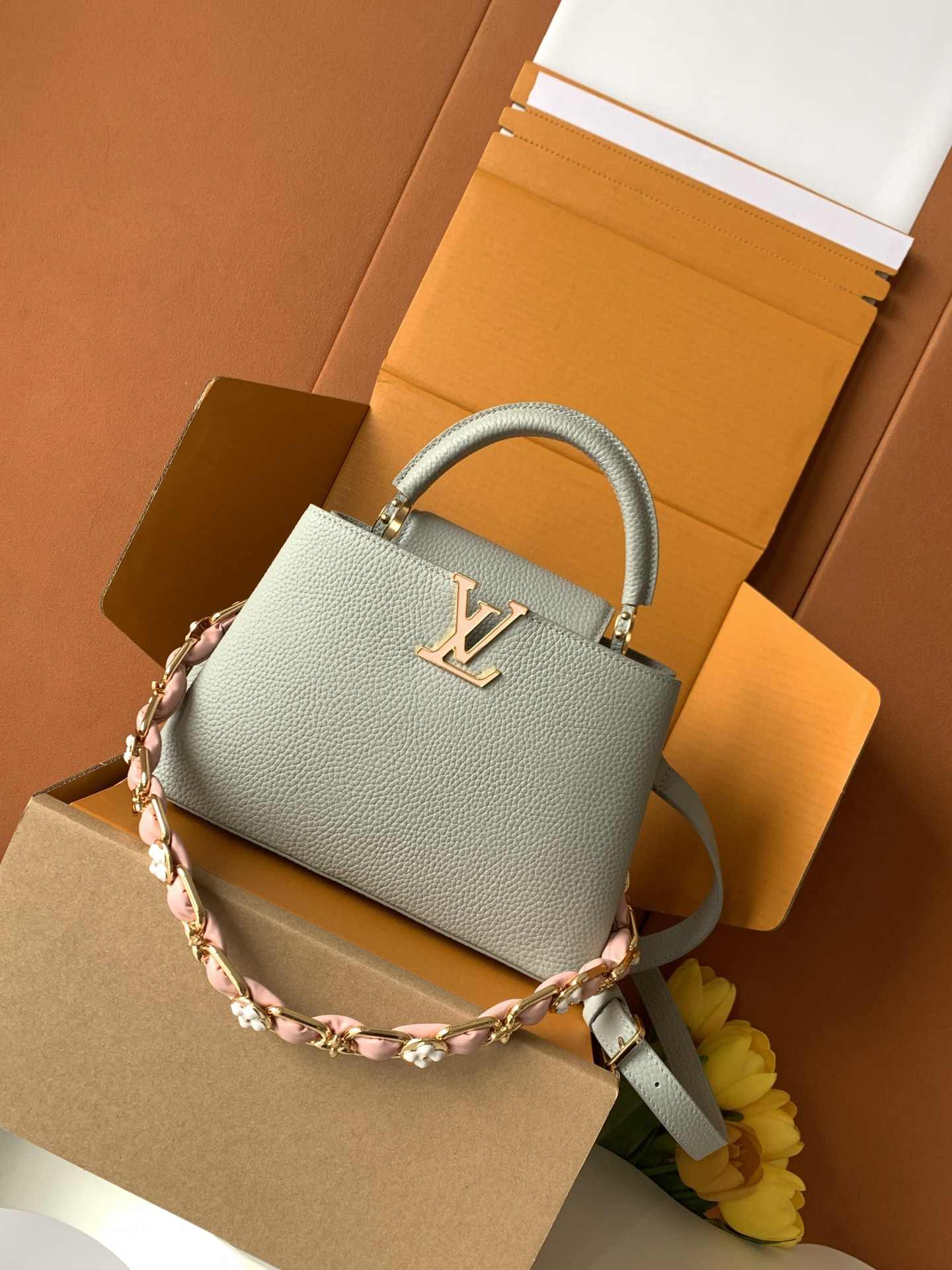 Louis Vuitton Capucines BB Blossom Chain-style Top-Handle Bag — M23280