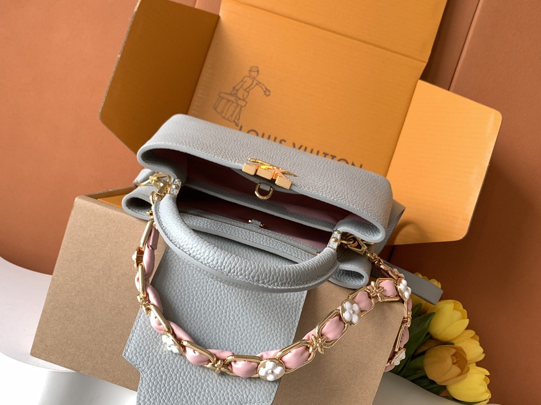Louis Vuitton Capucines BB Blossom Chain-style Top-Handle Bag — M23280