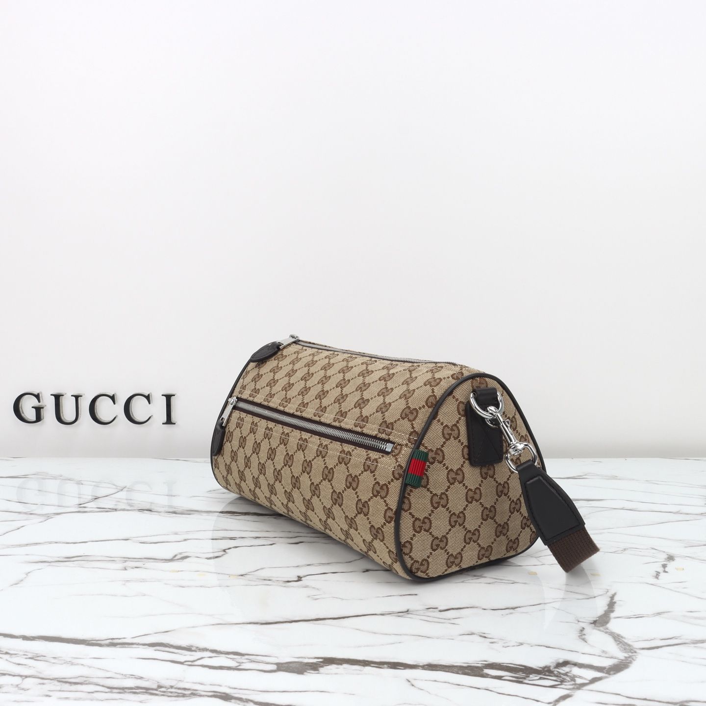 Gucci GG Canvas Small Cylinder Bag — 834455