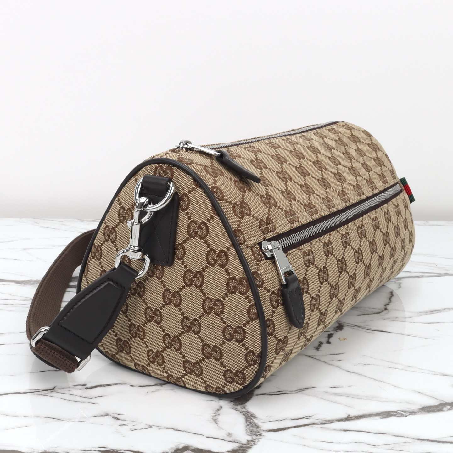 Gucci GG Canvas Small Cylinder Bag — 834455