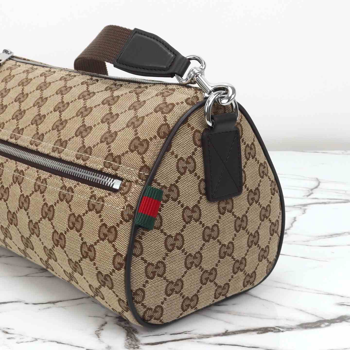 Gucci GG Canvas Small Cylinder Bag — 834455