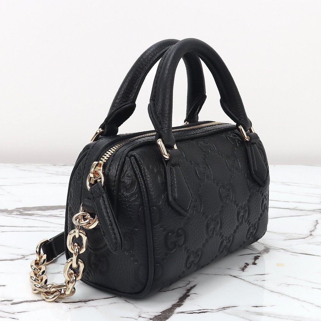 Gucci GG Emblem Mini Boston Bag — 815256
