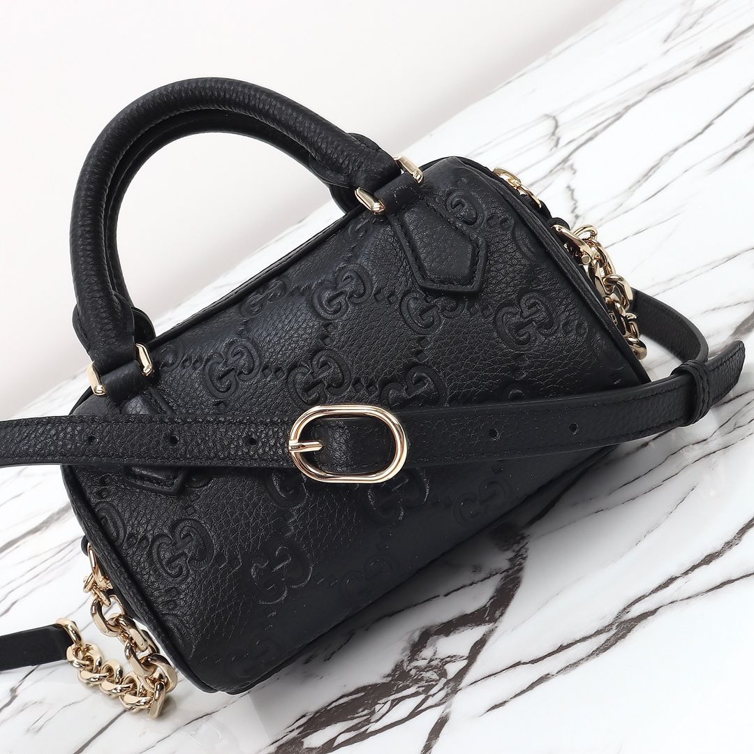 Gucci GG Emblem Mini Boston Bag — 815256