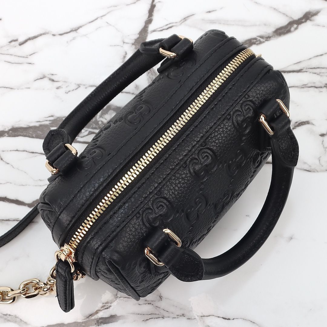 Gucci GG Emblem Mini Boston Bag — 815256