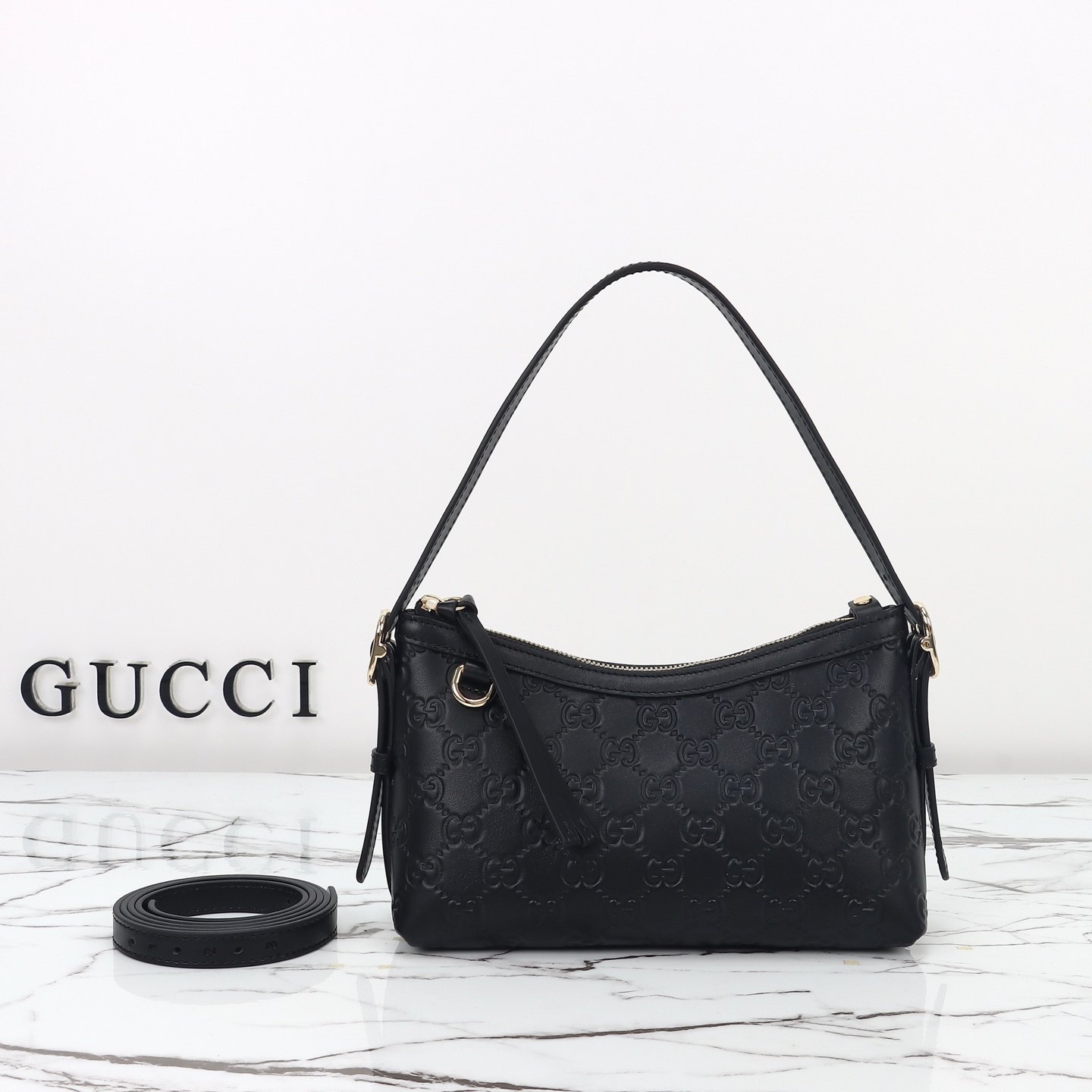 Gucci GG Emblem Small Shoulder Bag — 847450