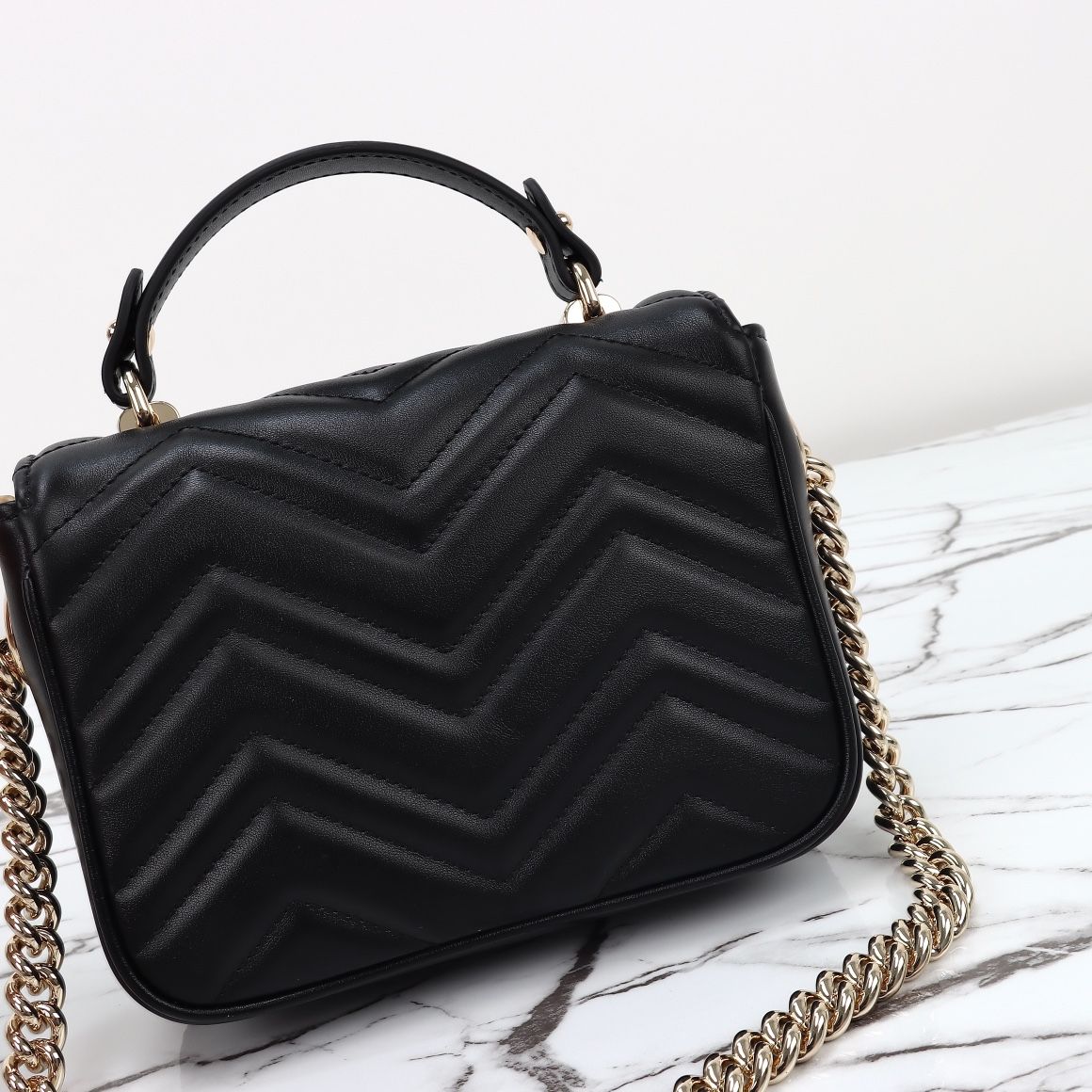 Gucci GG Marmont Mini Top-Handle Bag — 811238