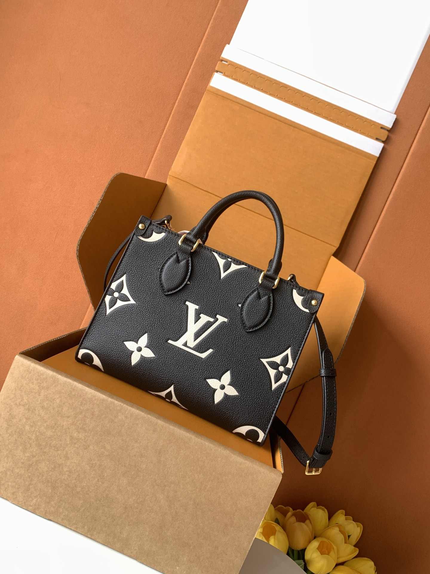 Louis Vuitton OnTheGo PM Black/Beige — M45659