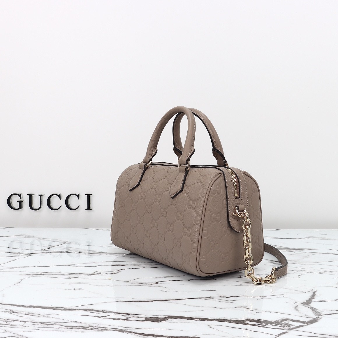Gucci GG Emblem Small Boston Bag — 815255