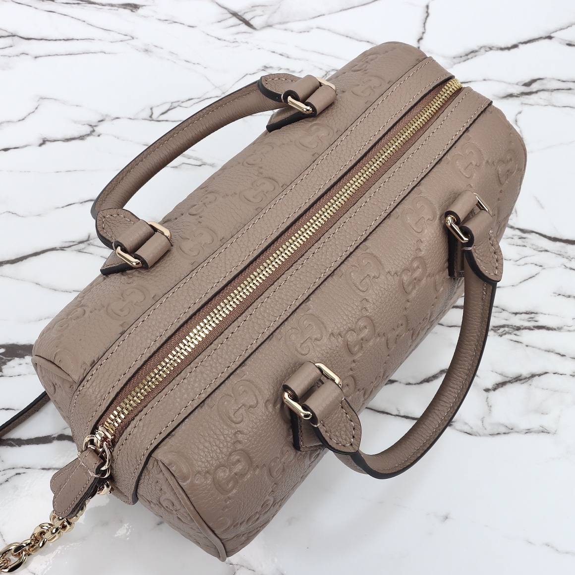 Gucci GG Emblem Small Boston Bag — 815255
