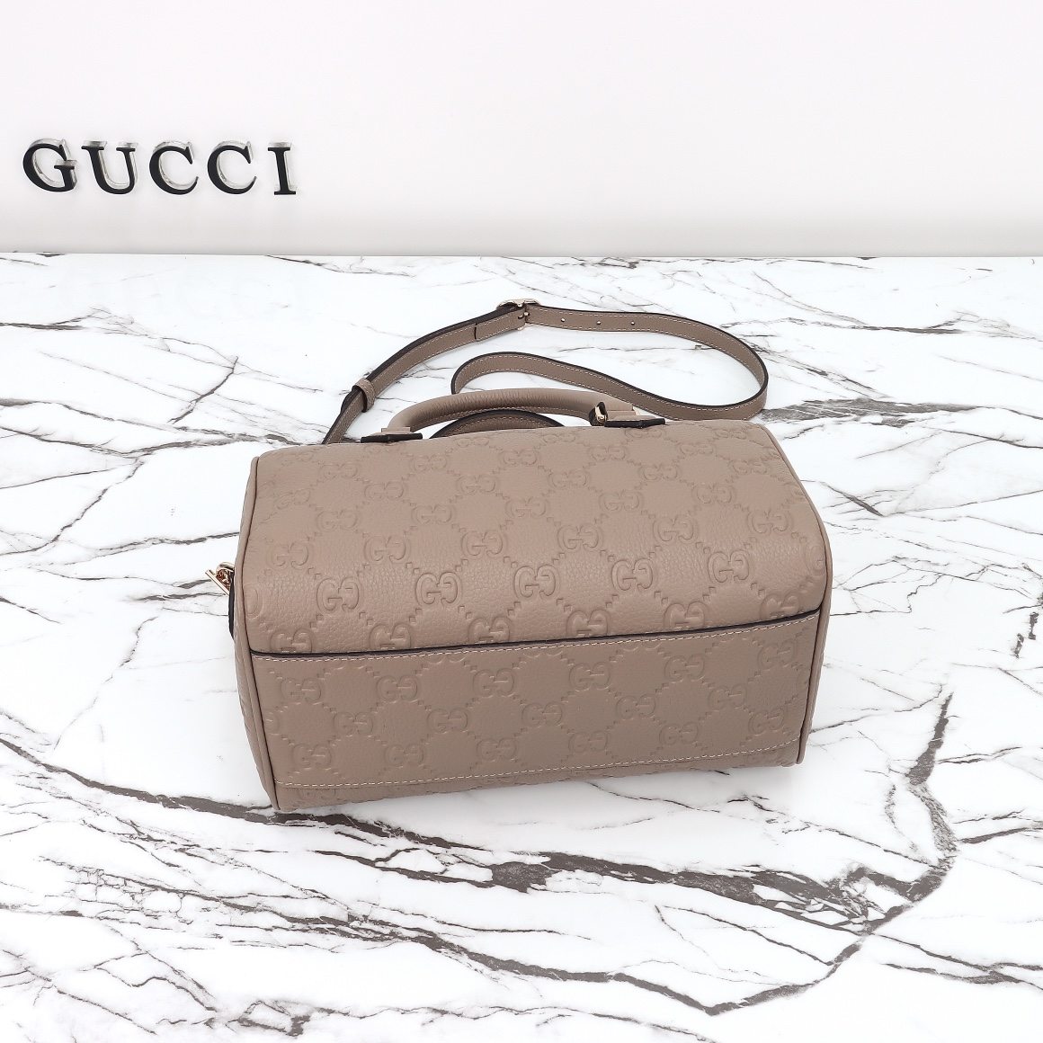 Gucci GG Emblem Small Boston Bag — 815255
